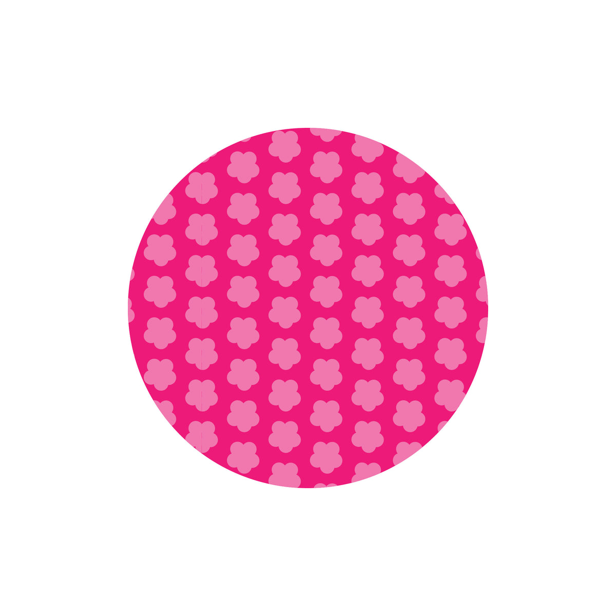 Pink Floral Pattern License Disc Sticker