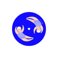 Blue Swimming Ladies License Disc Sticker