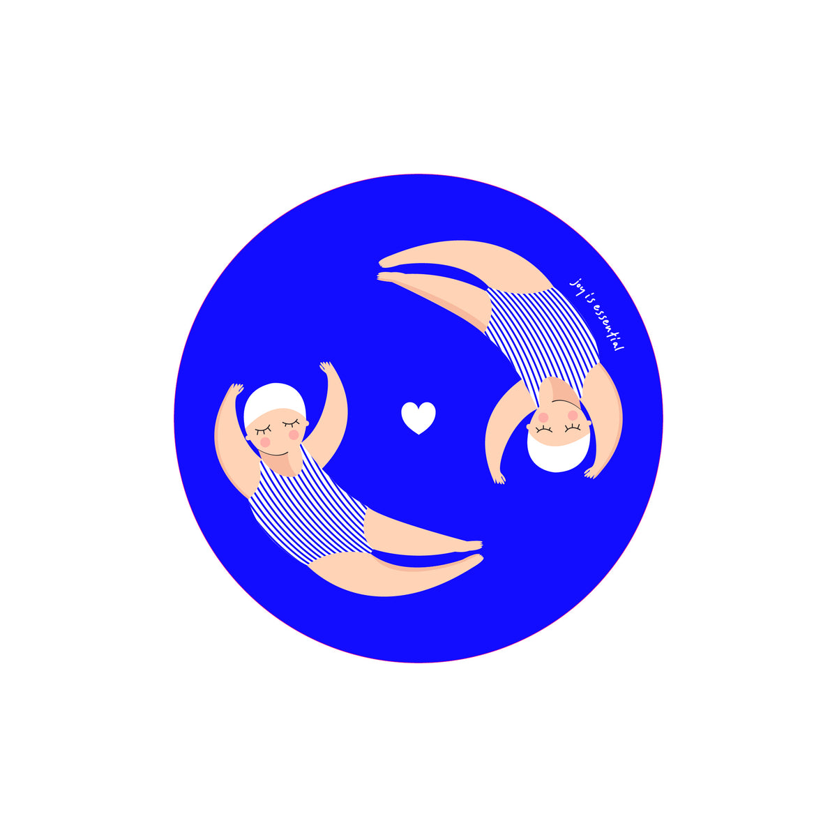 Blue Swimming Ladies License Disc Sticker