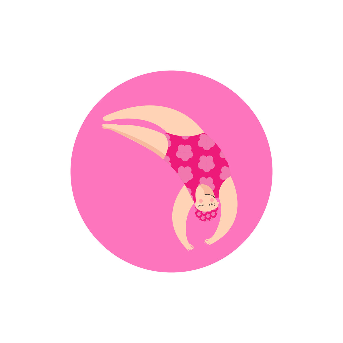Pink Swimming Lady