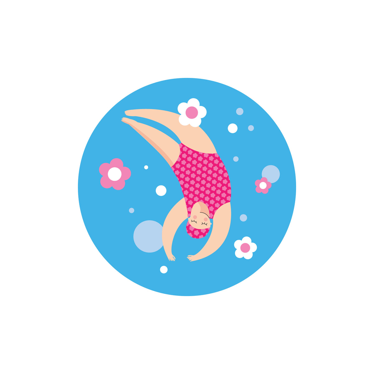 Blue Swimming Lady