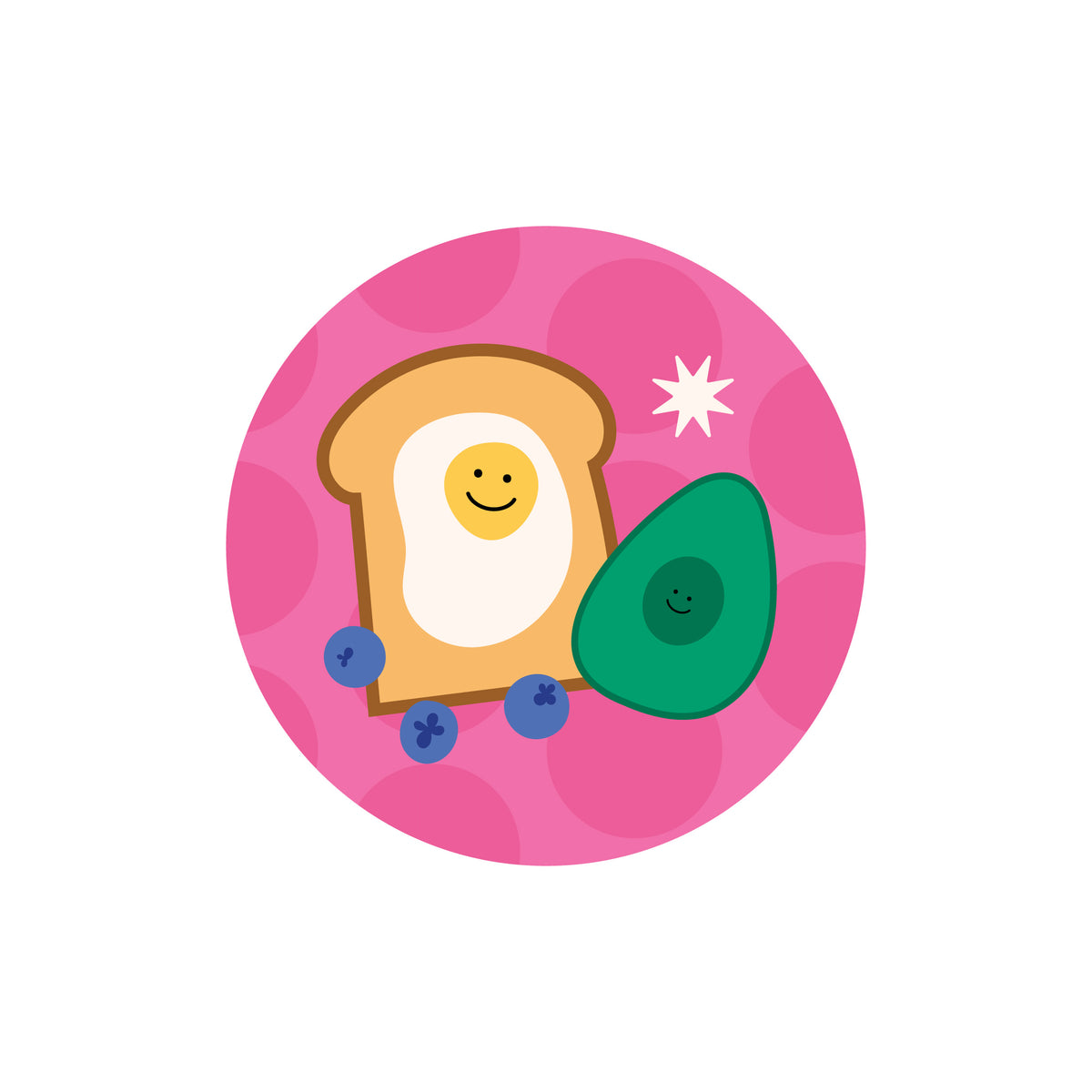 Egg, Toast and Avo License Disc Sticker