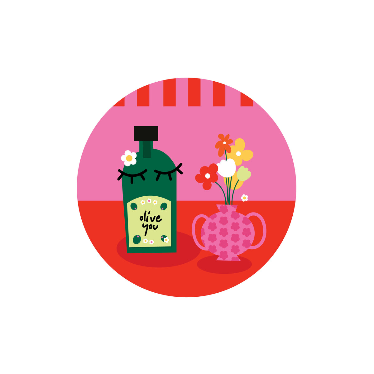 Olive You License Disc Sticker